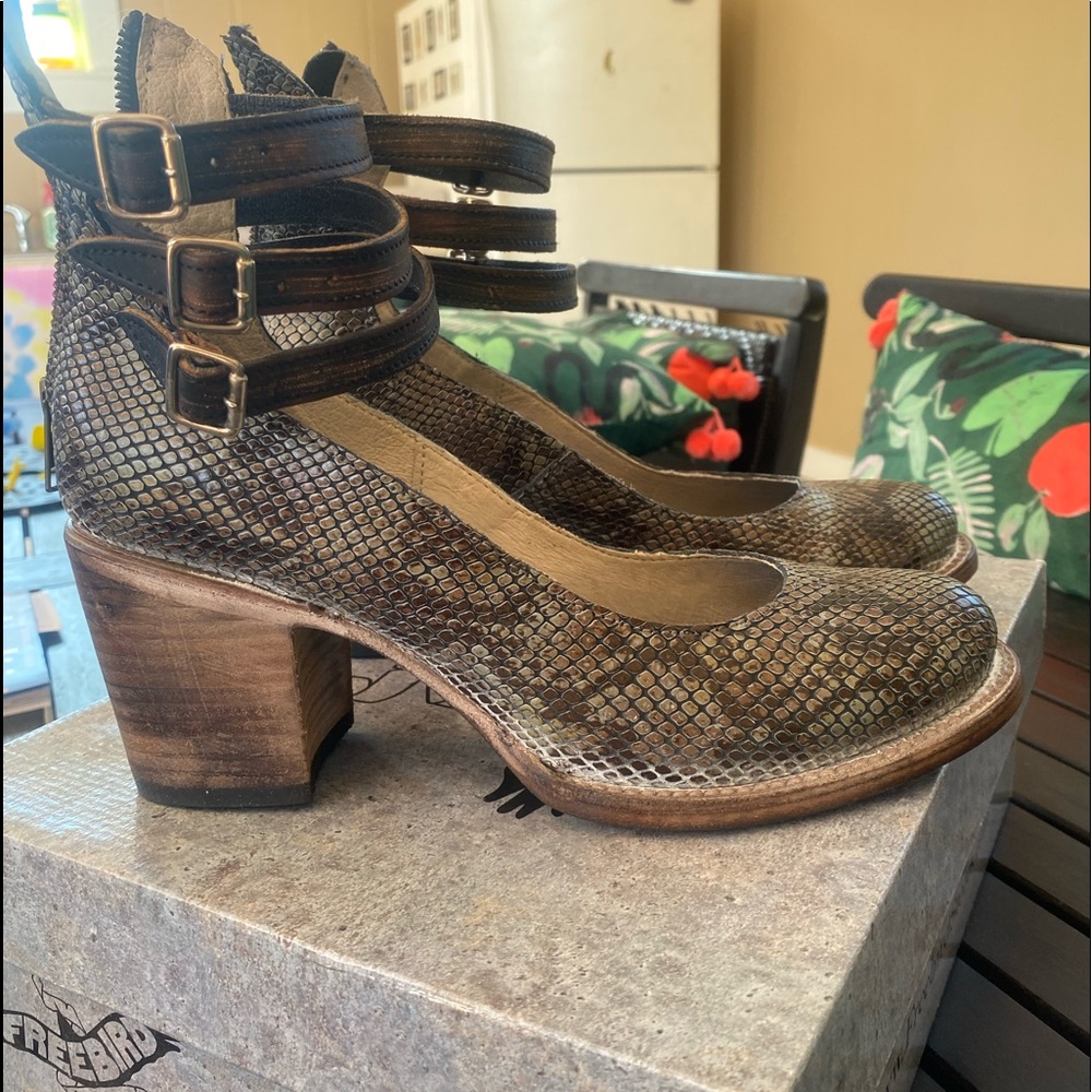 Freebird by Steven - Style Name Randi in Blue Multi Snake in a Size 9
